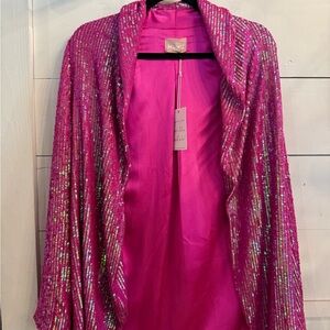 Show Me Your Mumu Dance Blazer Pink Disco Sequin